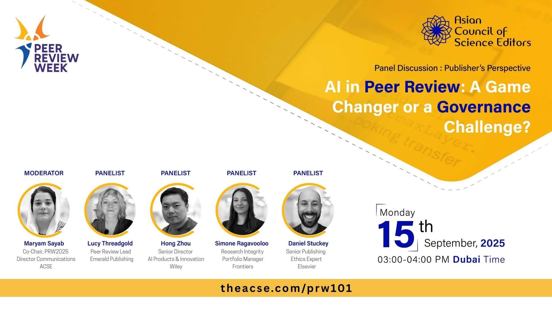 Publisher's Perspective <br> AI in Peer Review: A Game Changer or a Governance Challenge?